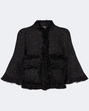 Sacai Veste En Laine Melangee - Noir