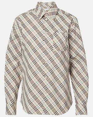 Burberry Hemd Check Aus Baumwolle - Natur