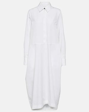 Jil Sander Cotton Poplin Shirt Dress - White