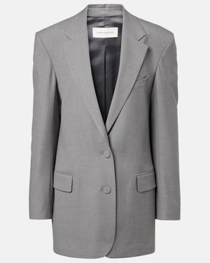 Dries Van Noten Wool-Blend Blazer - Gray