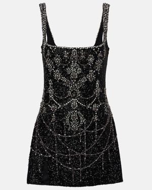 Clio Peppiatt Verziertes Minikleid Chandelier - Schwarz