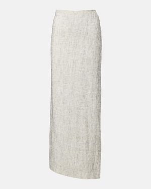 The Row Linen And Silk Maxi Skirt - White