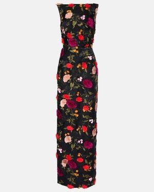 Erdem Embroidered Jacquard Gown - White