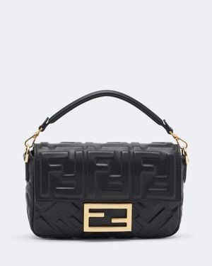 Fendi Baguette Mini Leather Top-Handle Bag - Blue