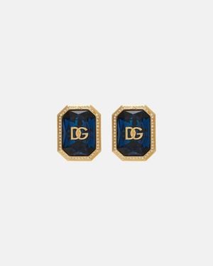 Dolce & Gabbana Clip-Ohrringe Dg Mit Kristallen - Blau