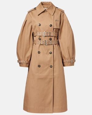 Ganni Trenchcoat Aus Baumwolle - Natur