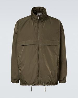 Saint Laurent Water-Repellent Windbreaker Jacket - Green