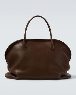 The Row Agnes 16 Leather Top-Handle Bag - Brown