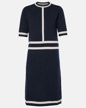Max Mara Wool-Blend Midi Dress - Blue