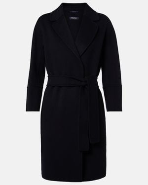 Max Mara Wool Wrap Coat - Black