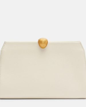 Nour Hammour Clutch Lou Aus Leder - Natur