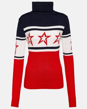 Perfect Moment Chopper Wool Turtleneck Jumper - Red