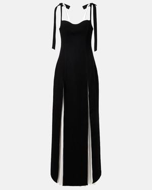 Marmar Halim Silk-Blend Crepe Gown - Black