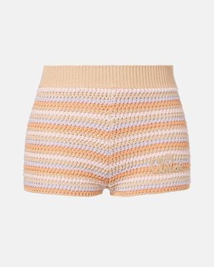 Chloé Knitted Cotton Shorts - Natural