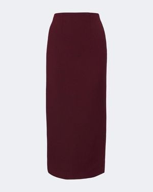 Roland Mouret Crepe Pencil Skirt - Purple