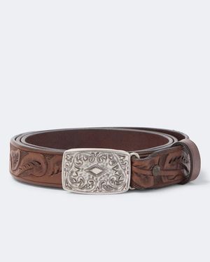 RRL Guertel Coleman Aus Leder - Braun