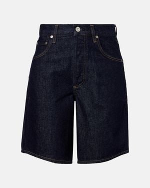Citizens of Humanity Ayla Mid-Rise Denim Shorts - Blue