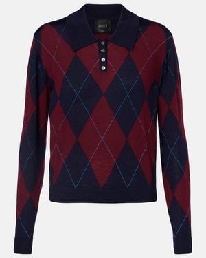 Leset Polopullover James Aus Wolle - Blau