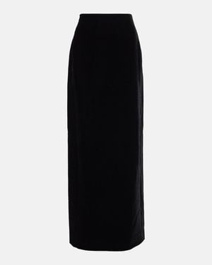 Wardrobe NYC Velvet Maxi Skirt - Black