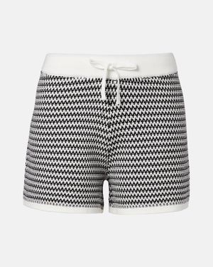 Varley Villiers Chevron Cotton Shorts - Grey