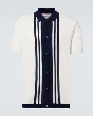 Orlebar Brown Lumina Striped Cotton Polo Shirt - Blue