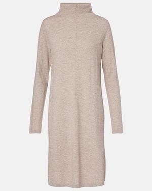 Jardin Des Orangers Knitted Wool And Cashmere Midi Dress - Natural