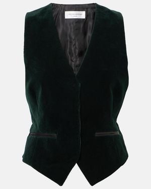 Victoria Beckham Velvet Vest - Black