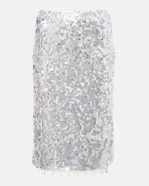 Christopher Esber Opaline Sequined Midi Skirt - White