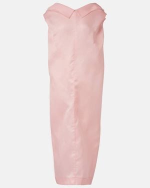 KHAITE Selwyn Silk Gazar Maxi Dress - Pink