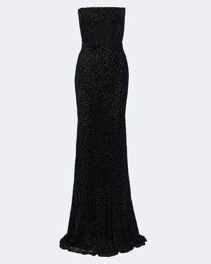 Alex Perry Devore Bustier Gown - Black
