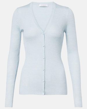Gabriela Hearst Cardigan Aiste Aus Kaschmir, Seide Und Hanf - Blau