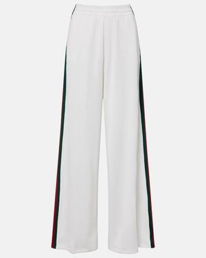 Gucci Web Stripe Jersey Joggers - White