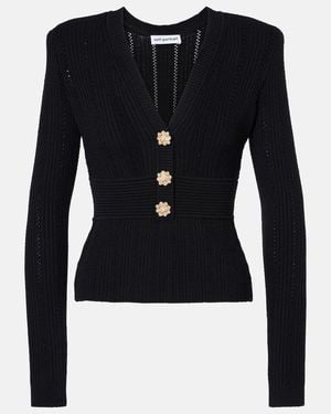 Self-Portrait Pointelle Top - Blue