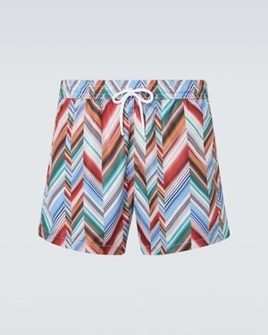 Missoni Zigzag Swim Trunks - White