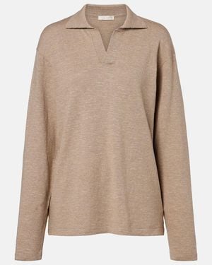 The Row Polopullover Niosa Aus Baumwolle Und Leinen - Braun