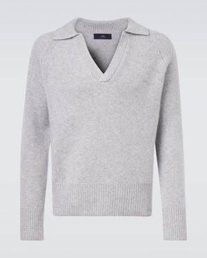 arch4 Mr Clifton Gate Cashmere Polo Jumper - Grey