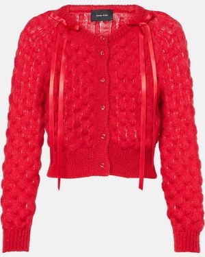 Simone Rocha Cardigan Aus Einem Wollgemisch - Rot