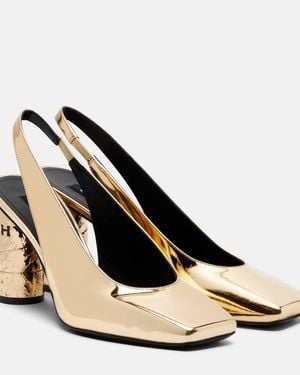 Givenchy Slingback-Pumps Tape Aus Metallic-Leder - Natur