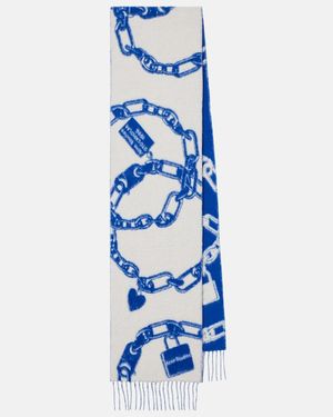 Acne Studios Schal Aus Jacquard - Blau