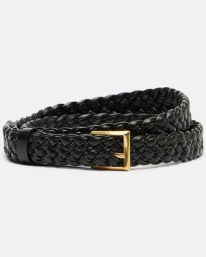 Bottega Veneta Guertel Solo Aus Leder - Schwarz