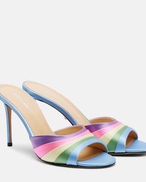 Mach & Mach Gradient 95 Satin Mules - Blue