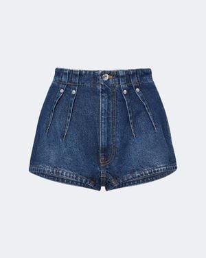 Mugler Shorts Aus Denim - Blau