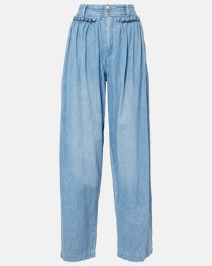 Isabel Marant Inaya High-Rise Wide-Leg Jeans - Blue