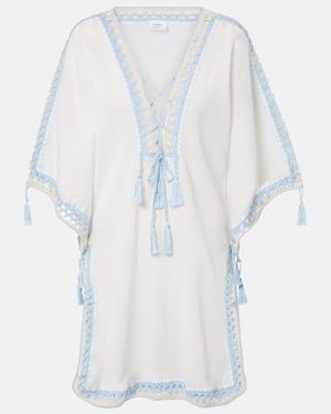 Anna Kosturova Crochet Cotton Kaftan - White