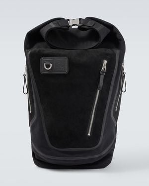 Loewe Flex Canvas And Suede Backpack - Black