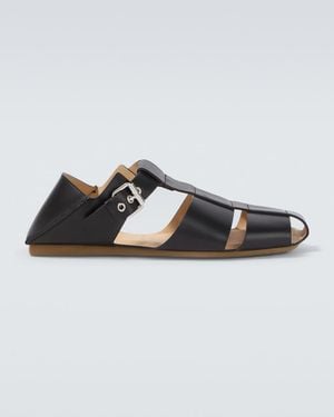 Lemaire Convertible Leather Fisherman Sandals - Brown
