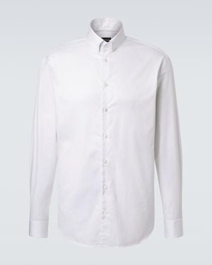 Giorgio Armani Archivio Pinstripe Cotton Shirt - White