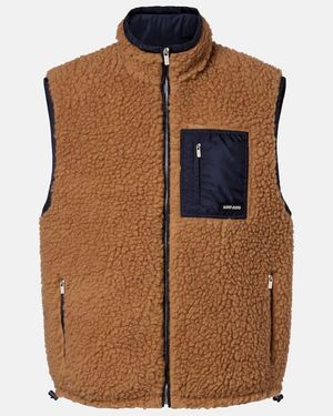 Miu Miu Wool-Blend Teddy Down Vest - Brown