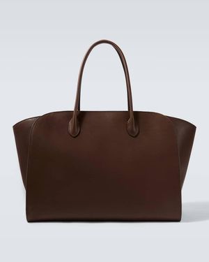 The Row Marlo 17 Leather Tote Bag - Brown
