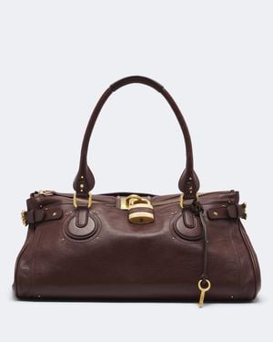 Chloé Paddington Extra Large Leather Shoulder Bag - Brown